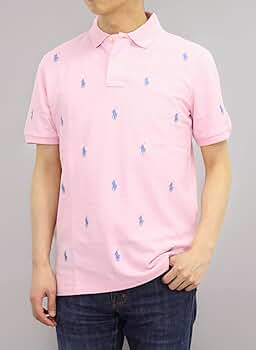 レア✨ラルフローレン ポロシャツ ニット 綿 ホースロゴ 刺繍 アイスピンク M レア✨ラルフローレン ポロシャツ ニット 綿 ホースロゴ 刺繍